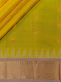 Weaves Gadwal Pattu With Contrast Border With Temple Border With Butta