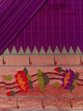 Weaves Paithani Saree With Contrast Border
