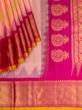 Weaves Gadwal Pattu With Contrast Border With Butta
