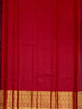 Kanjeevaram Kanchi Pattu All Over Butta Gold Zari With Contrast Border (Talambralu) White + Red