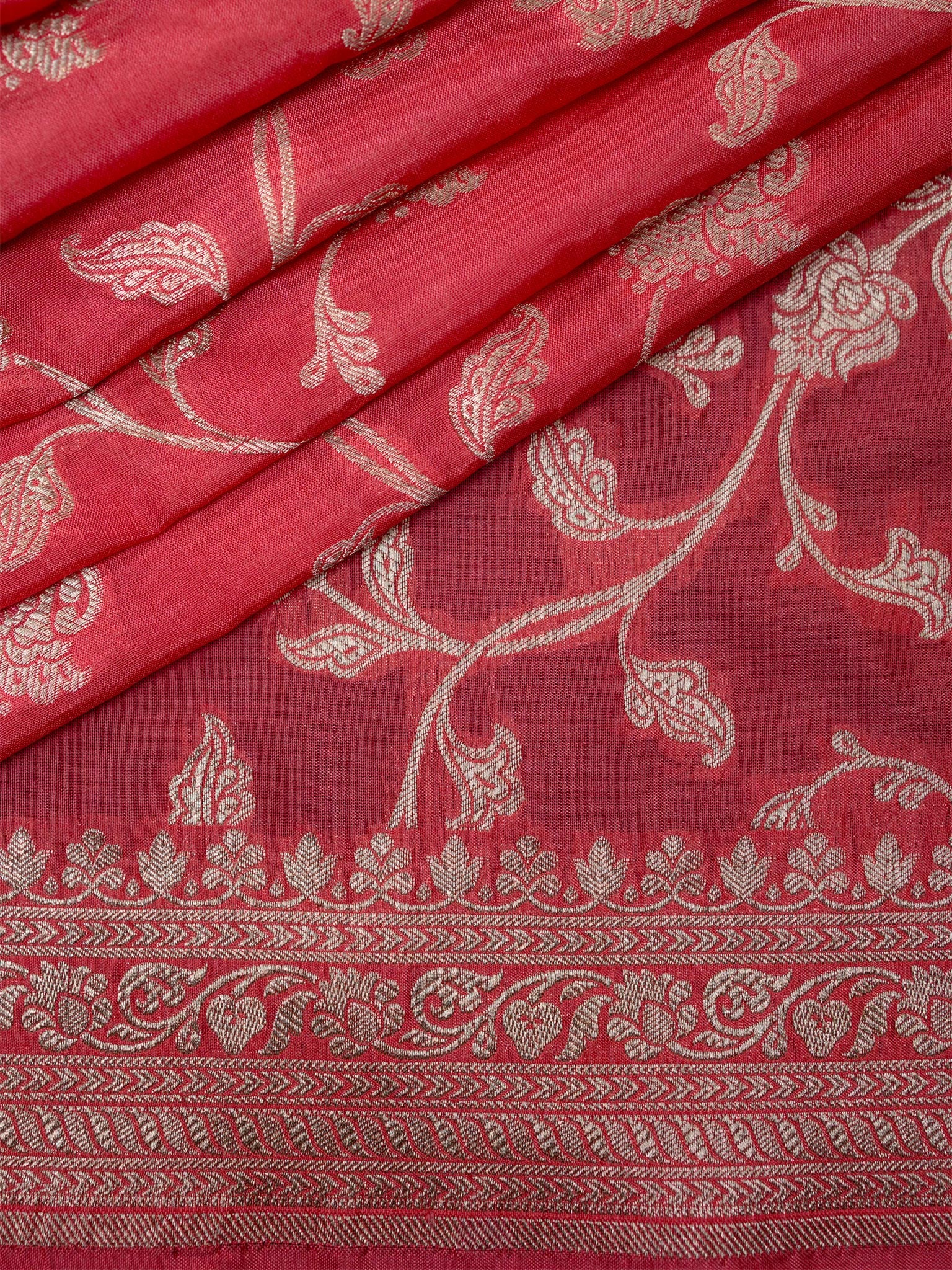 Weaves Banarasi Banarasi Jaal Peach