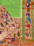 Weaves Paithani Saree With Contrast Border
