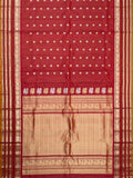 Weaves Gadwal Pattu With Contrast Border With Temple Border With Butta Checks