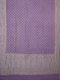 Lavender Kaddi Georgette Banarasi Saree With All Over Butta & Zari Border