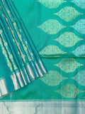 Soft Silk Tripura Pattu Saree Green Self Border