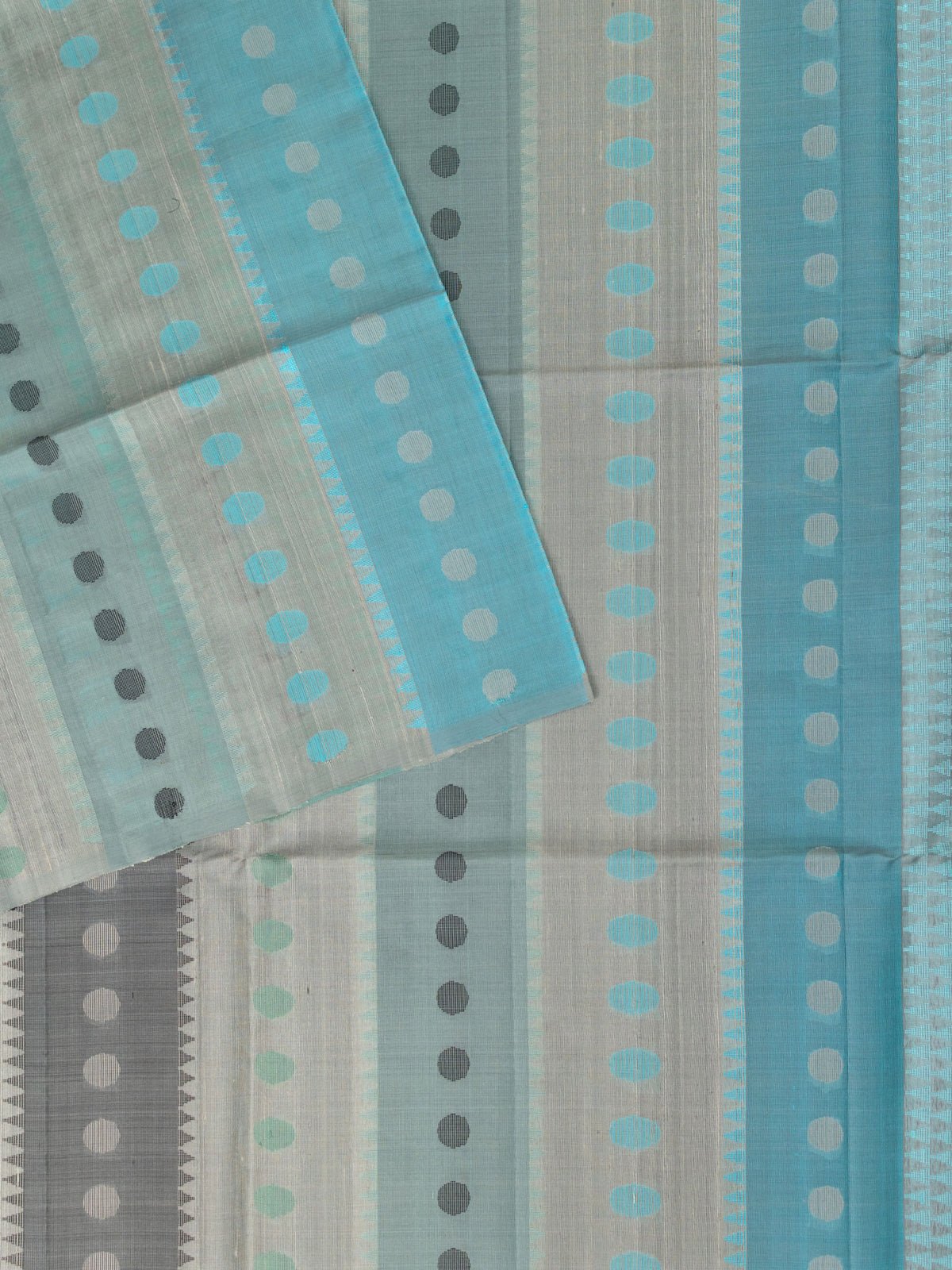 Sky Blue Tripura Pattu Soft Silk Saree with Self Blouse