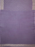 Lavender Kaddi Georgette Banarasi Saree With All Over Butta & Zari Border