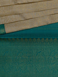 Kanjeevaram Kanchi Pattu All Over Butta Zari With Contrast Border (Talambralu) White + Ice Blue