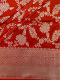 Weaves Banarasi Banarasi Jaal Orange