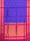 Weaves Gadwal Pattu With Contrast Border With Temple Border With Butta