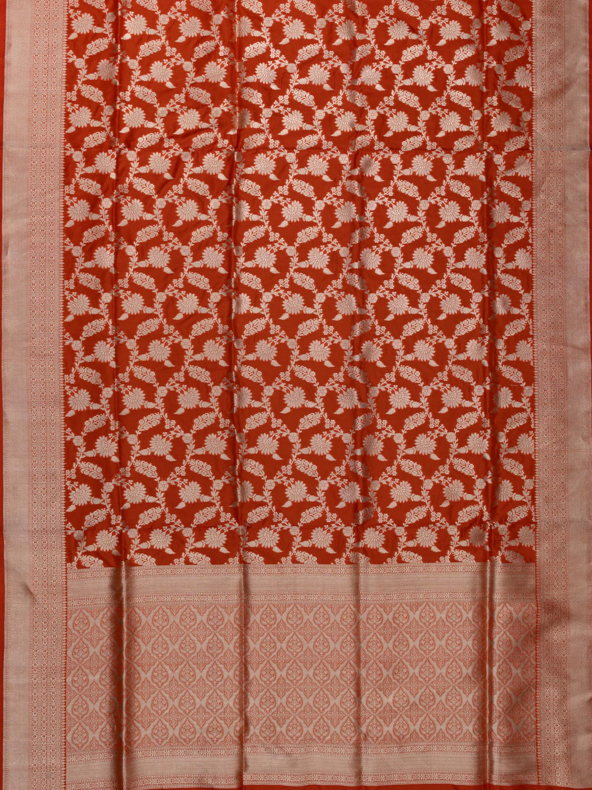 Weaves Banarasi Banarasi Jaal Orange