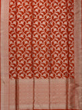 Weaves Banarasi Banarasi Jaal Orange
