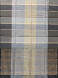 Ash Tripura Pattu Soft Silk Saree with Contrast Black Blouse