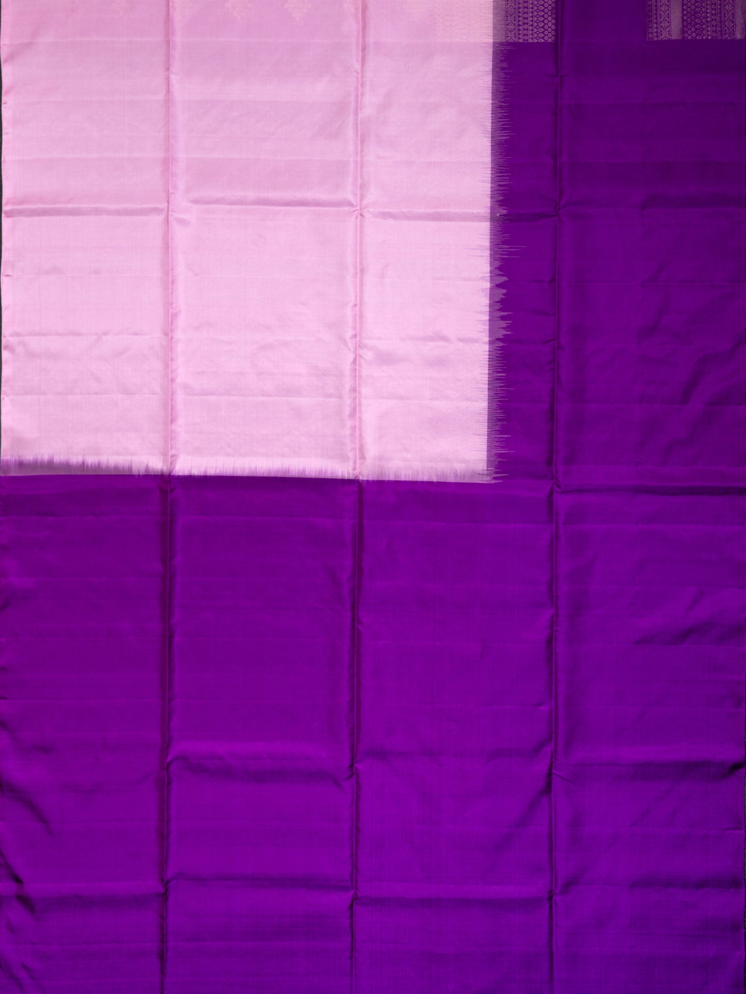 Baby Pink Tripura Pattu Soft Silk Saree with Gold Zari