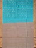 Weaves Gadwal Pattu With Contrast Border With Temple Border