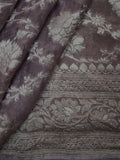 Fancy Tissue Georgette All Over Silver Zari Design Lavender