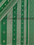 Bottle Green Tripura Pattu Soft Silk Saree with Navy Blue