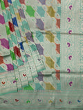 Weaves Banarasi Banarasi Rangkat Sea Green