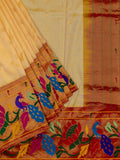 Weaves Paithani Saree With Contrast Border