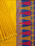 Soft Silk Tripura Pattu Saree – Mustard Navy Blue Unstitched
