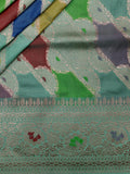 Weaves Banarasi Banarasi Rangkat Sea Green