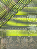 Soft Silk Tripura Pattu Saree Olive Green Self Border