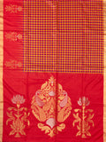 Red Tripura Pattu Soft Silk Saree with Self Blouse Piece