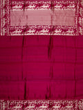 Pink Chiniya Silk Saree With Small Butta Deer Border And Self Gold Zari