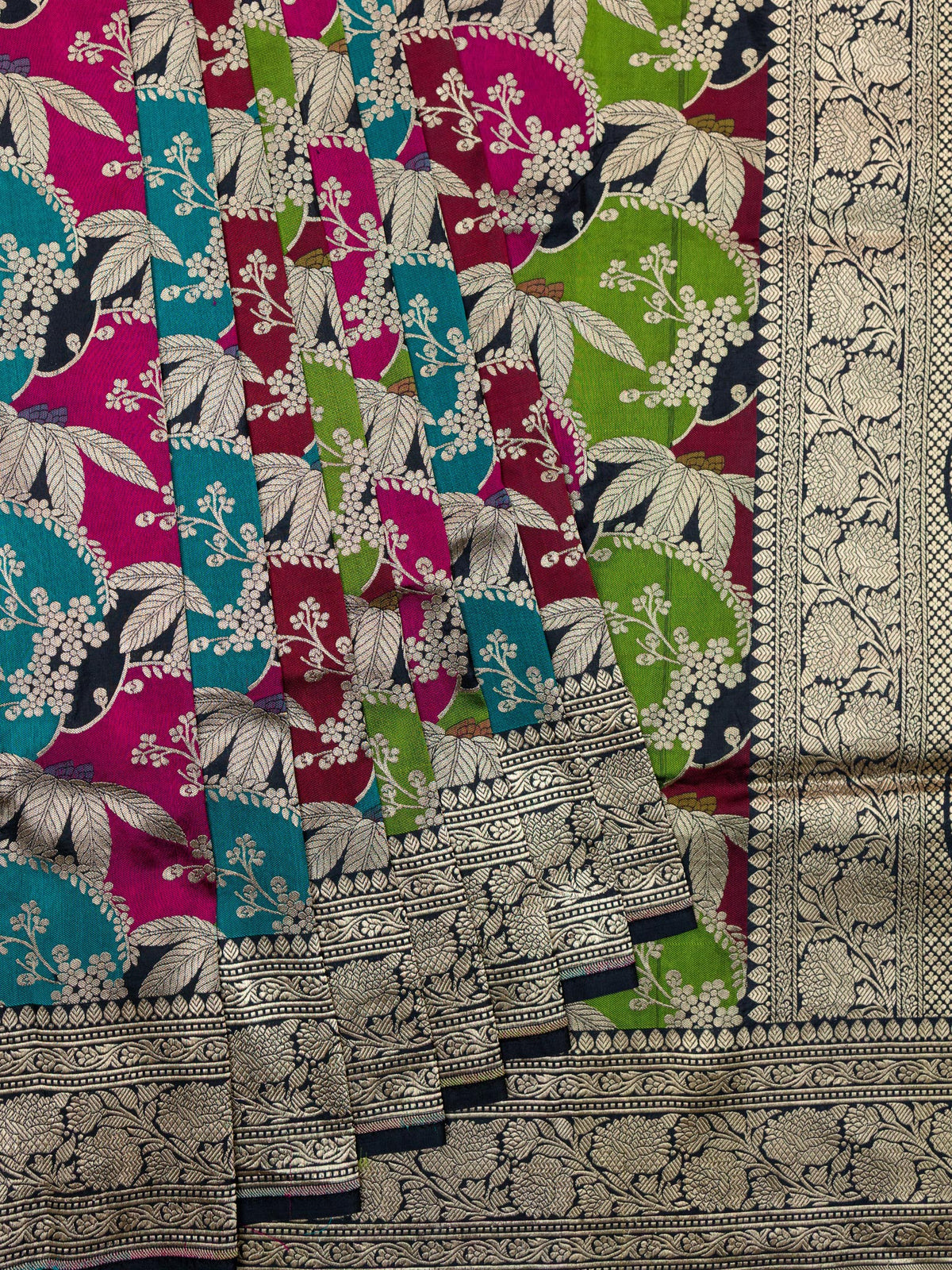 Weaves Banarasi Banarasi Rangkat Black Base