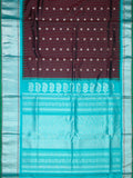 Weaves Gadwal Pattu With Contrast Border With Temple Border With Checks