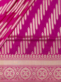 Banarasi Jaal Saree Rani Pink Gold Zari Self Border