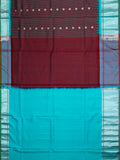 Weaves Gadwal Pattu With Contrast Border With Temple Border With Checks