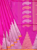 Weaves Gadwal Pattu With Temple Border With Small Butta