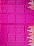 Weaves Gadwal Pattu With Temple Border With Small Butta