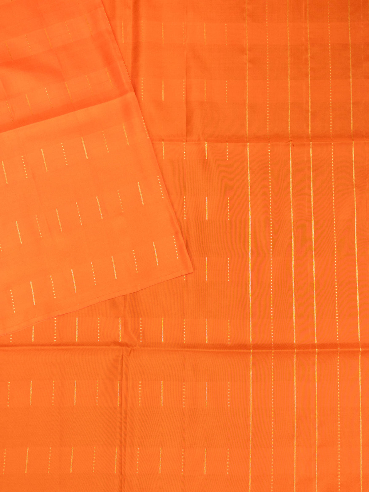 Orange Tripura Pattu Soft Silk Saree with Self Blouse Piece