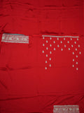 Fancy Crepe Hand Work + Butta (Zardosi) Blood Red