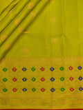 Weaves Gadwal Pattu With Contrast Border With Checks