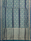 Weaves Banarasi Banarasi Jaal Peacock Blue