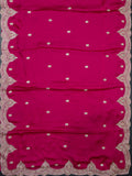Fancy Crepe Hand Work + Butta (Zardosi) Pink