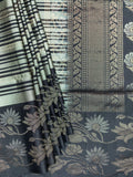 Soft Silk Tripura Pattu Saree Ash Black Self Border