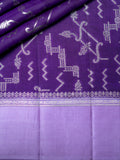 Purple And Lilac Chiniya Silk Saree With All Over Weave And Self Zari