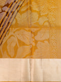 Turmeric Yellow Tripura Pattu Soft Silk Saree with Self Blouse