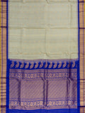 Weaves Gadwal Pattu With Contrast Border With Temple Border