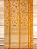 Turmeric Yellow Tripura Pattu Soft Silk Saree with Self Blouse