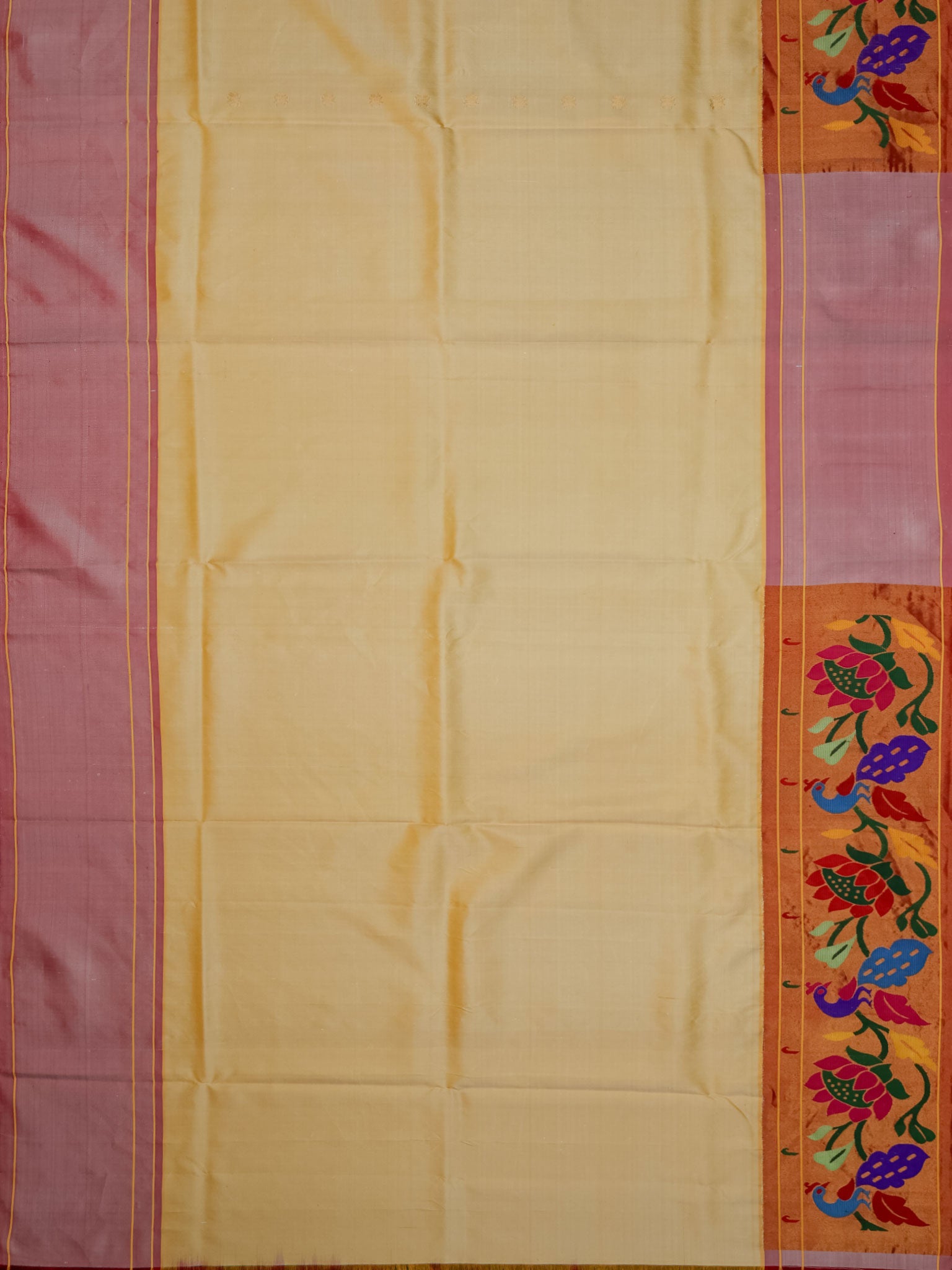 Weaves Paithani Saree With Contrast Border