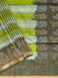 Soft Silk Tripura Pattu Saree Sea Green Stripes