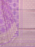 Banarasi Jaal Saree Lilac Gold Zari Unstitched