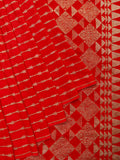Fancy Crepe All Over Geometric Weave Orange