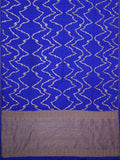 Fancy Crepe All Over Geometric Weave Blue