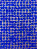 Fancy Crepe All Over Geometric Weave Blue